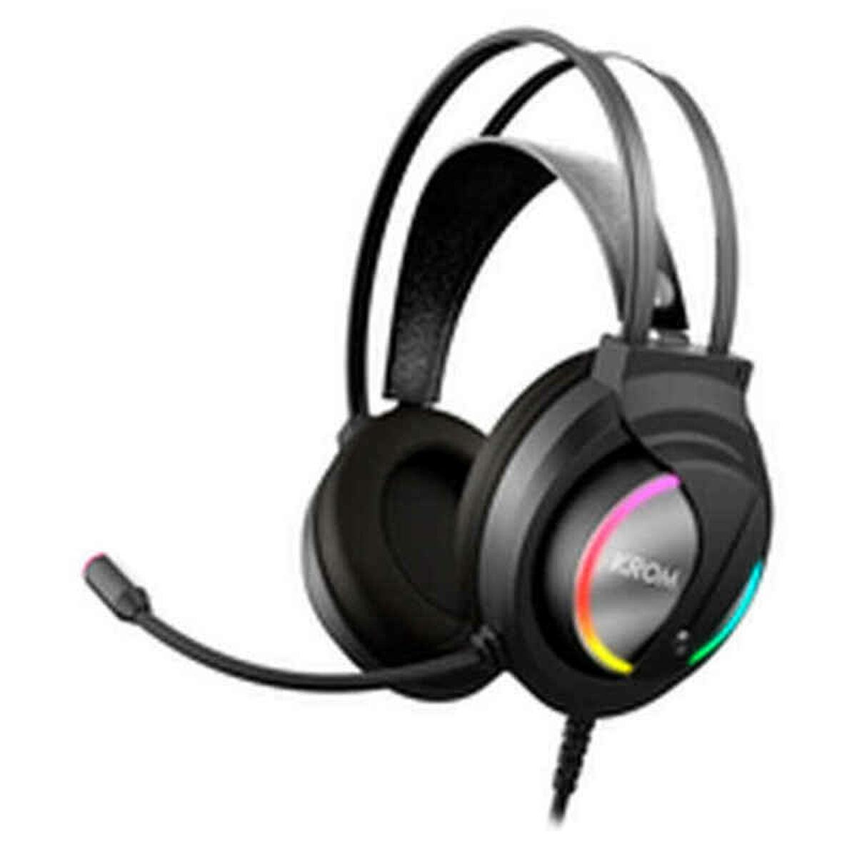 Krom Kappa gaming headset med mikrofon - sort, RGB