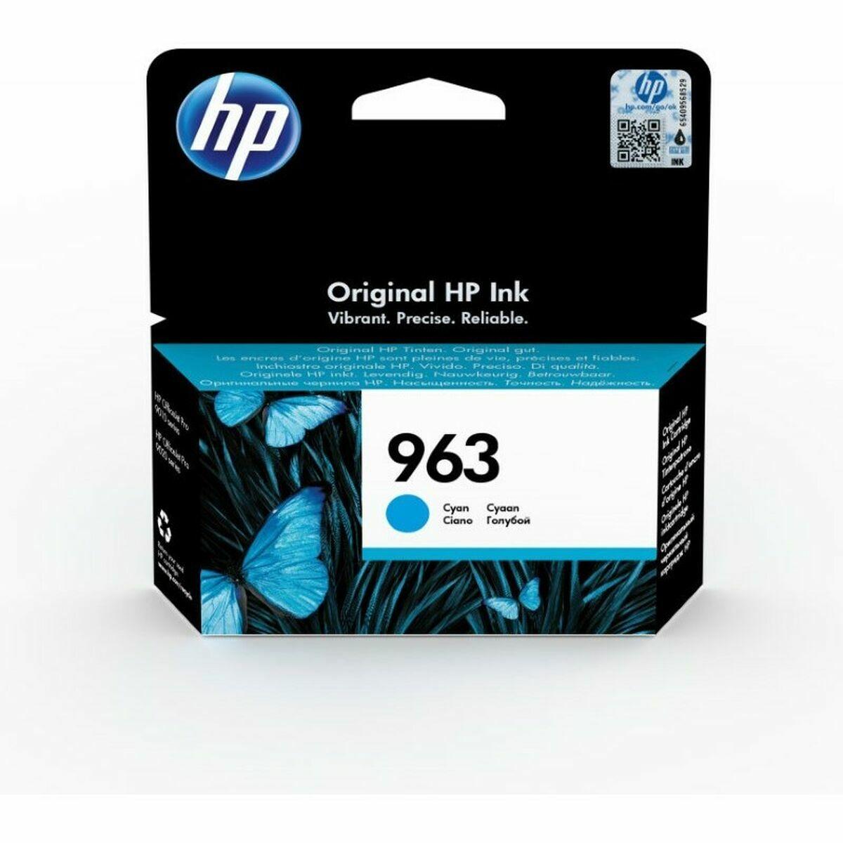HP 963 original blækpatron - cyan (3JA23AE)