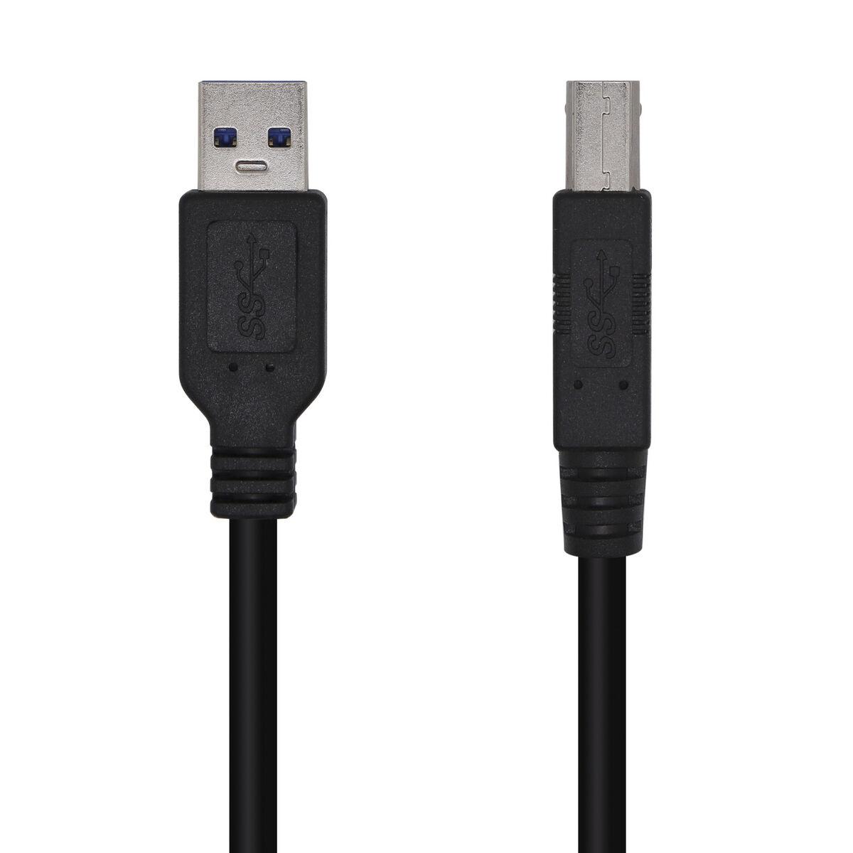 Aisens USB-kabel USB-A til USB-B 2.0 - Sort, 2 m