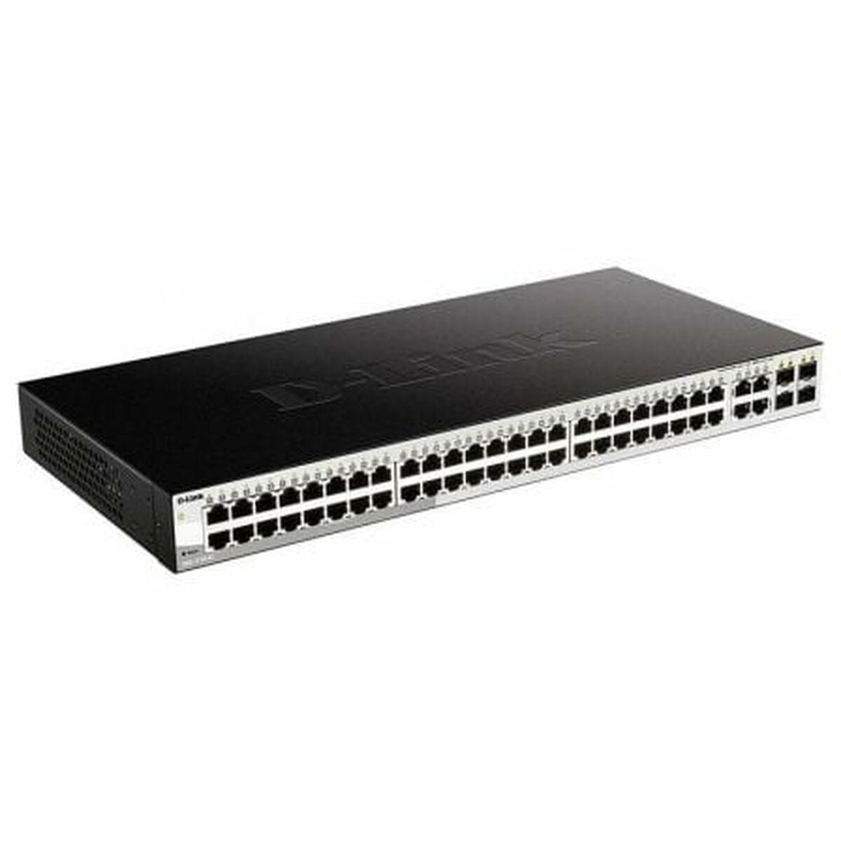 D-Link Web Smart DGS-1210-52 - Switch - Administreret - 48 x 10/100/1000 + 4 x Gigabit SFP - desktop, monterbar på stativ