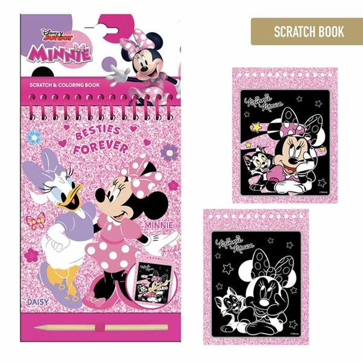 Minnie Mouse stationært sæt - Pink scratch & coloring