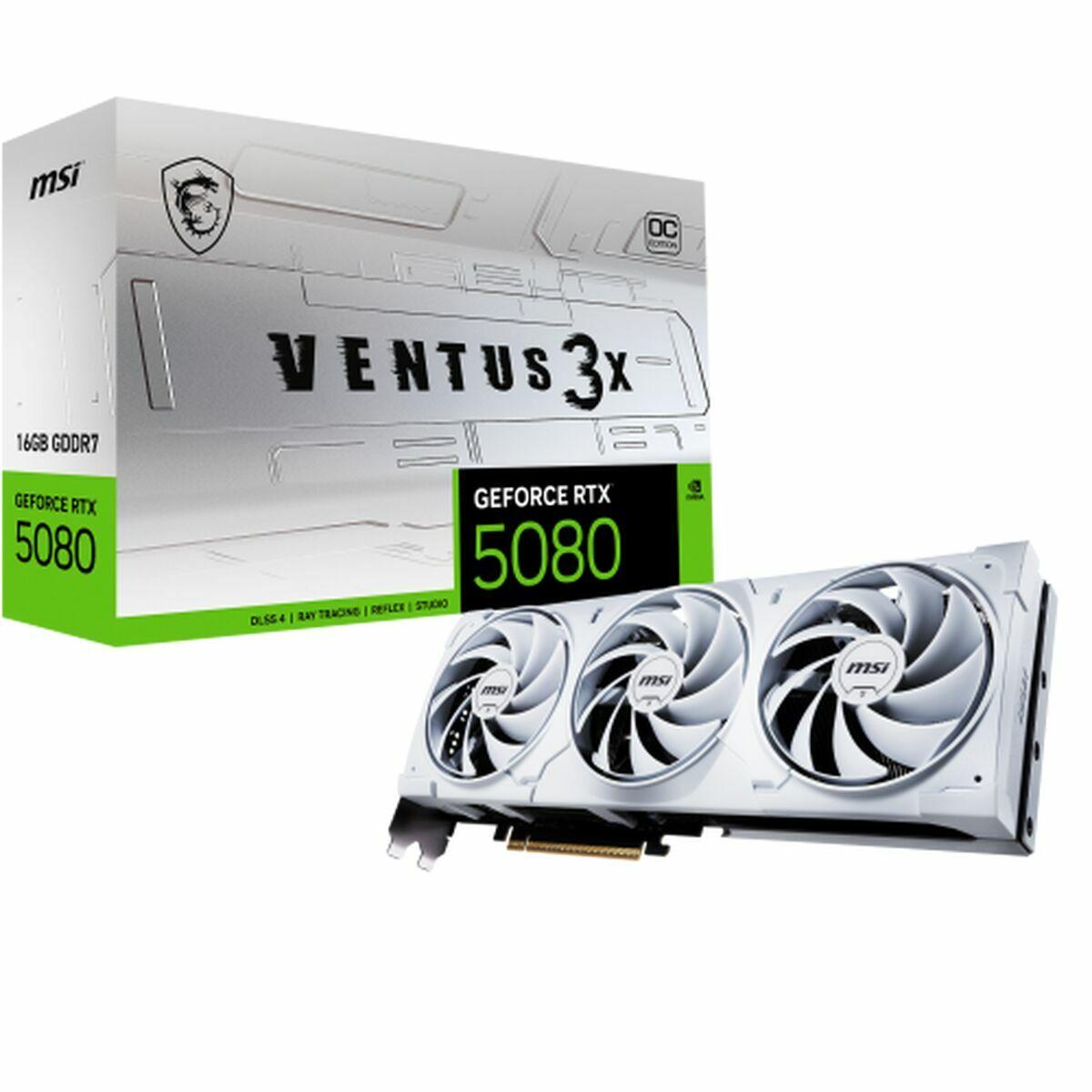 MSI GeForce RTX 5080 VENTUS 3X OC WHITE - 16GB GDDR7 RAM - Grafikkort