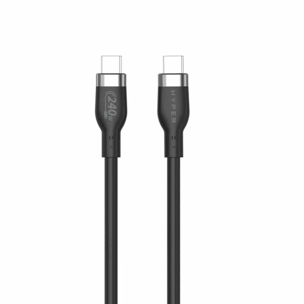 Hyper USB-C-kabel 2 m - Sort (USB 2.0, han/han) billede