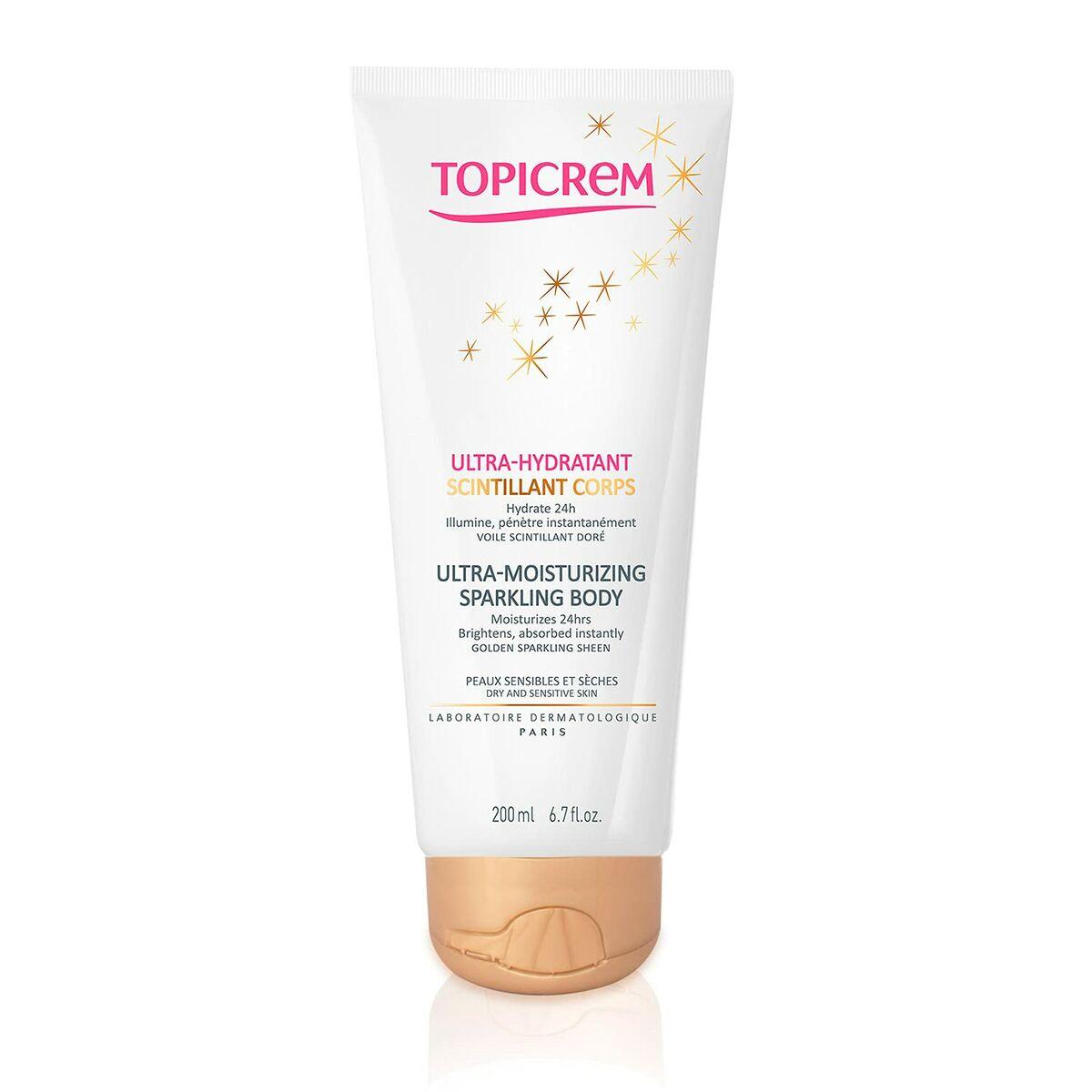 Topicrem Ultra-Moisturizing Sparkling Body - gylden kropsmælk 200 ml
