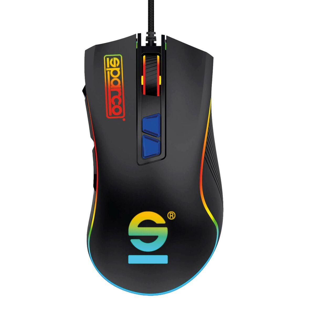 Sparco gaming-mus - sort, 7.200 dpi, USB