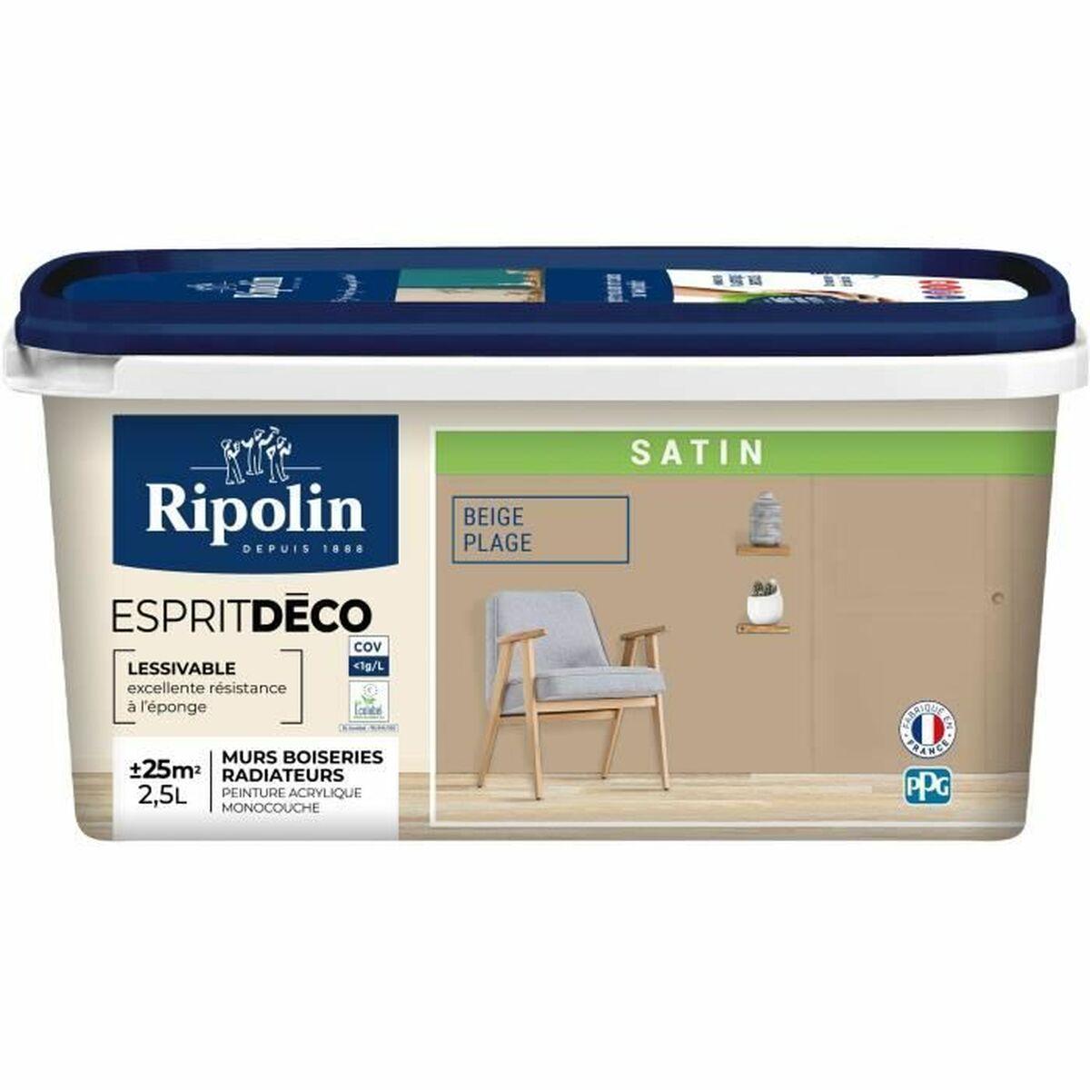 Ripolin akrylmaling - Hvid, satin, 250 ml