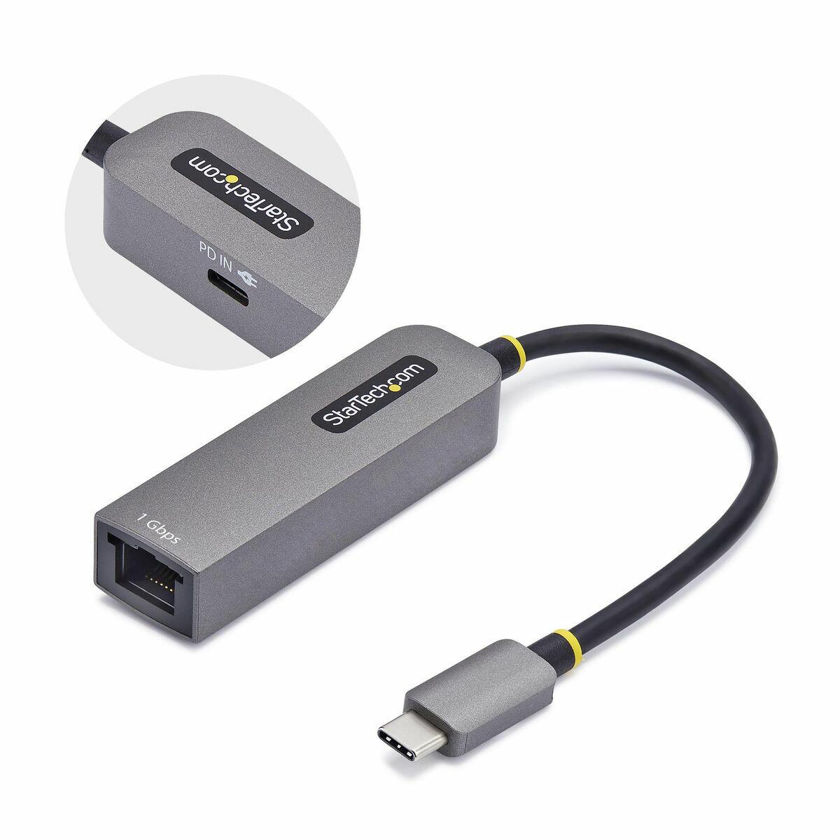 Startech USB‑C til Gigabit Ethernet adapter, grå