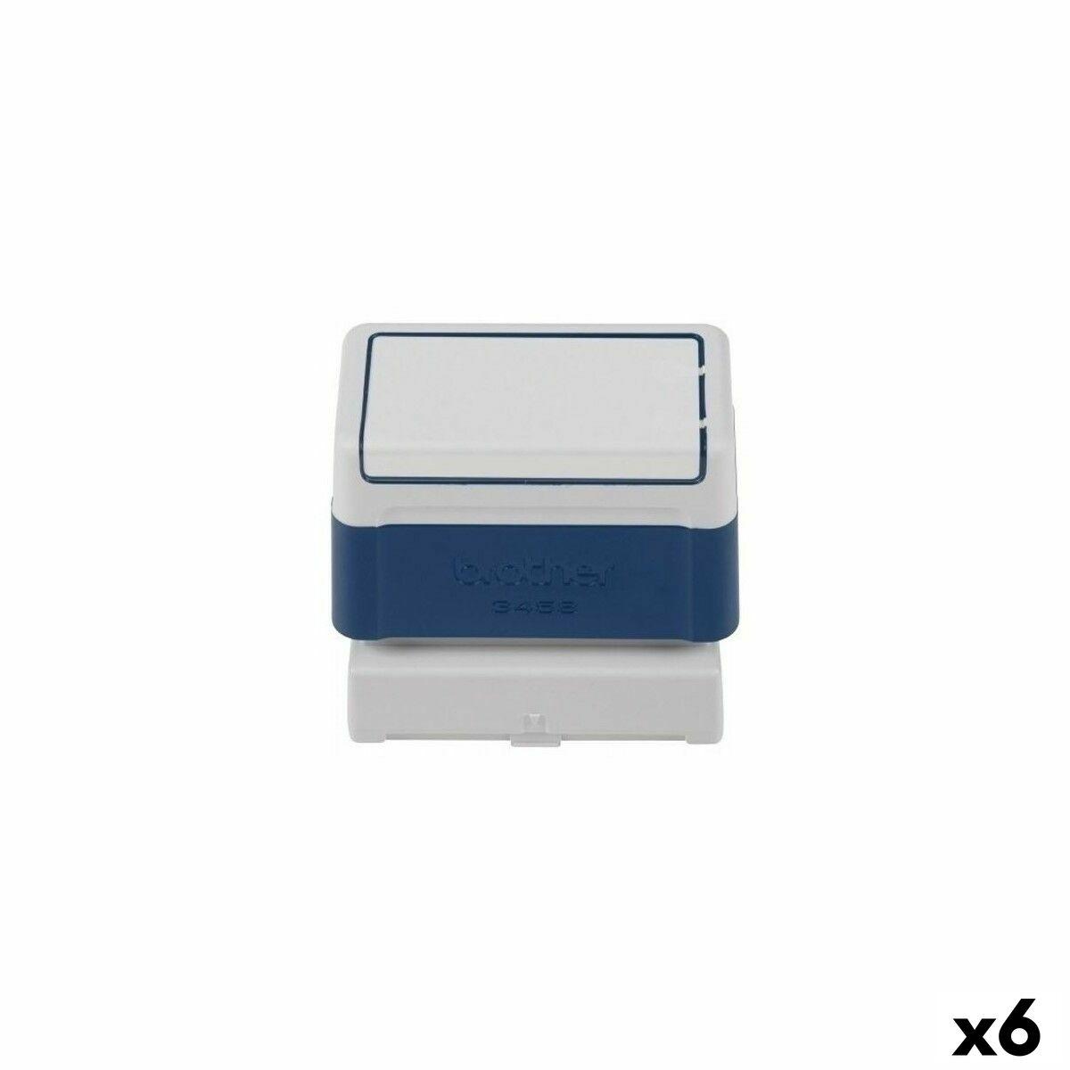 Brother 3458 stempel - 34 × 58 mm, blå, 6 stk.