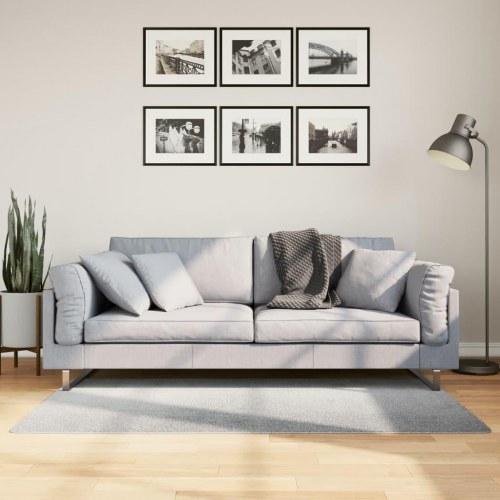 Gulvtæppe IZA 80×150 cm - kort luv, skandinavisk look, grå