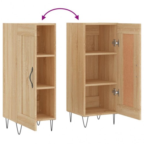 Skænk 34,5×34×90 cm i konstrueret træ - sonoma-eg