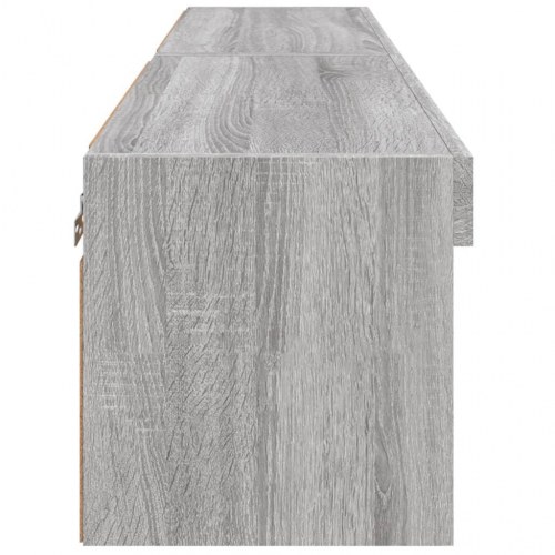 Tv-borde 2 stk. 60×30×30 cm med RGB LED - grå sonoma-eg