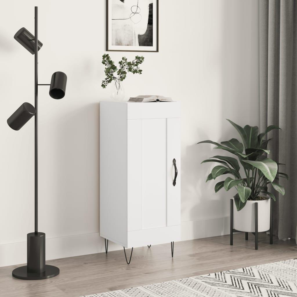 Skænk 34,5x34x90 cm konstrueret træ hvid