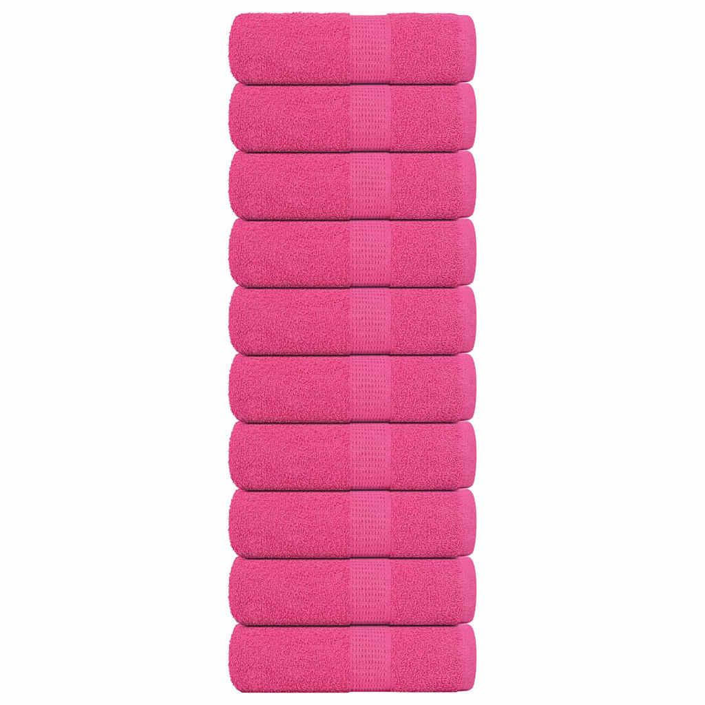 Vaskehåndklæder 10 stk. FROGN lyserøde 30x30 cm 100% bomuld