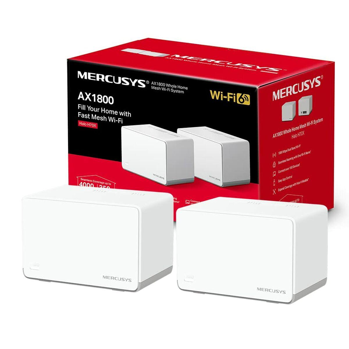 Mercusys AX1800 Wi‑Fi forstærker - 2‑pak (hvid) billede