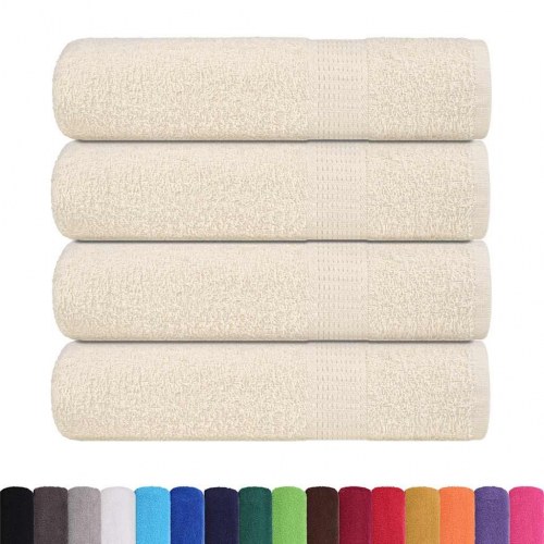 Brusehåndklæder FROGN 4 stk. cremefarvet 70 x 140 cm 360 gsm