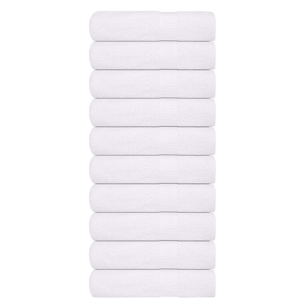 Håndklæder 10 stk. 50x100 cm 360 g/m2 100 % bomuld hvid