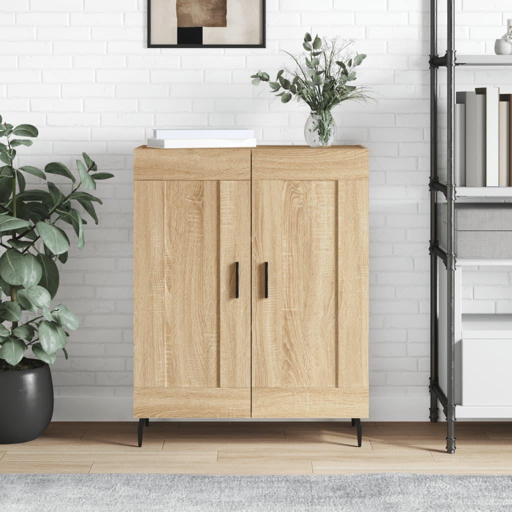 Skænk 69,5x34x90 cm konstrueret træ sonoma-eg billede