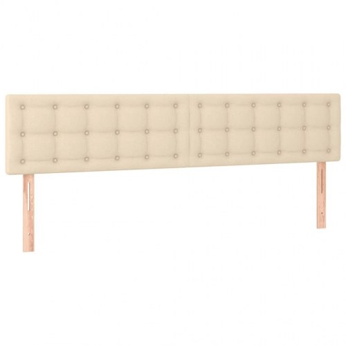 Kontinentalseng med madras 120x190 cm i stof - cremefarvet