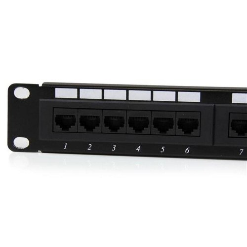StarTech C6PANEL24 - 24-port Cat6 UTP patchpanel, RJ45, sort