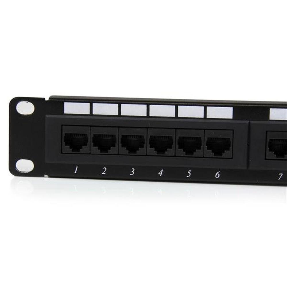 StarTech C6PANEL24 - 24-port Cat6 UTP patchpanel, RJ45, sort
