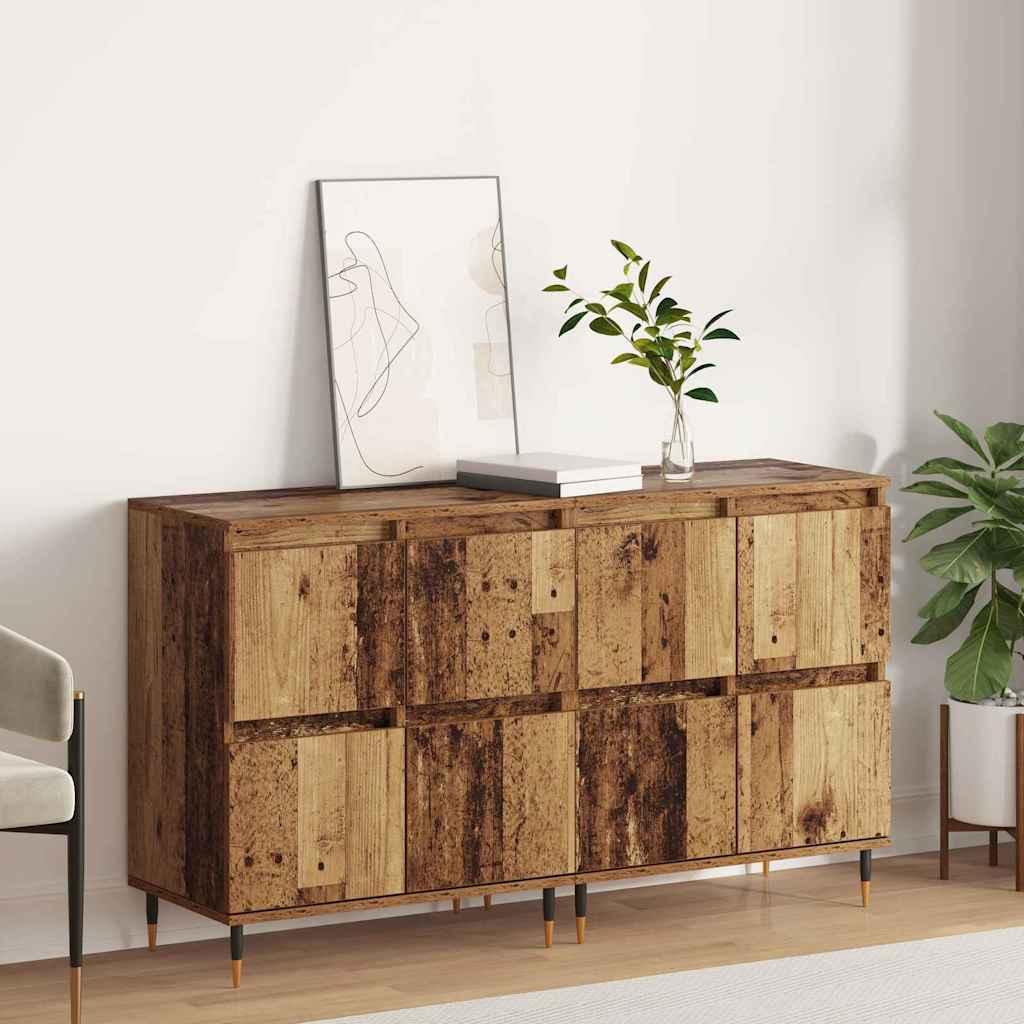 Sideboards 2 stk Gammelt træ 120 x 35 x 70 cm Konstrueret træ