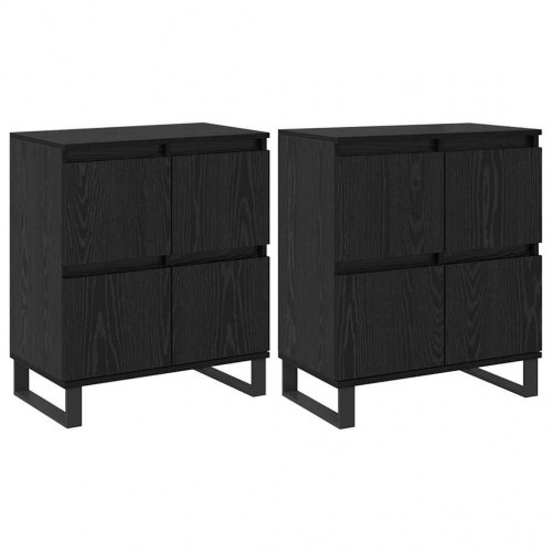 Skænk 2 stk. sort eg - 60 x 35 x 70 cm