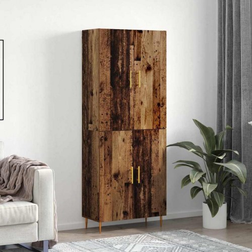 Highboard i gammelt træ 69,5 x 34 x 180 cm
