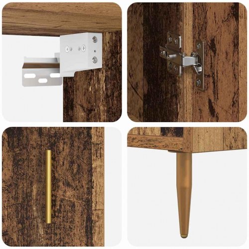 Highboard i gammelt træ 69,5 x 34 x 180 cm