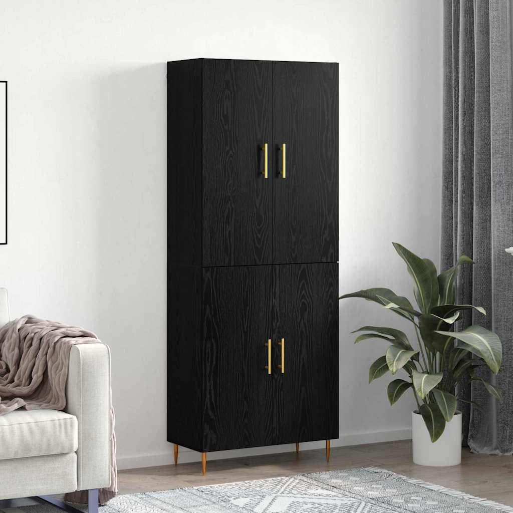 Highboard Sort eg 69,5 x 34 x 180 cm Konstrueret træ