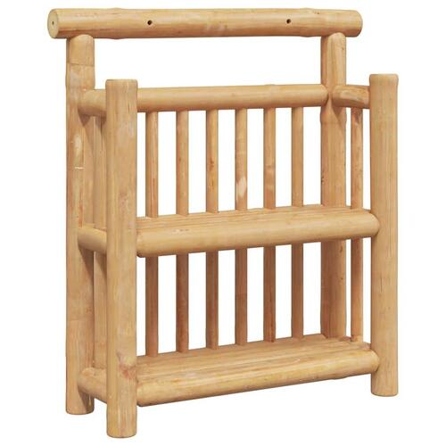 Væghylde med hylde med opbevaring Brun 40 x 13 x 44 cm Bambus