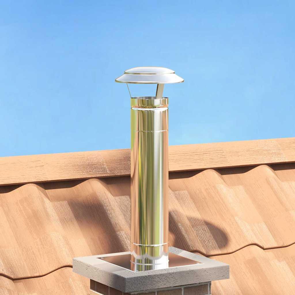 Regndækning Skorsten Sølv 20 x 20 x 18 cm Rustfrit stål