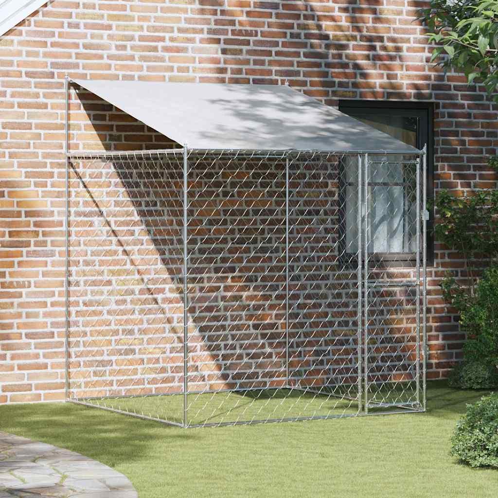 Hundebur 200 x 200 x 258 cm Stål og PE
