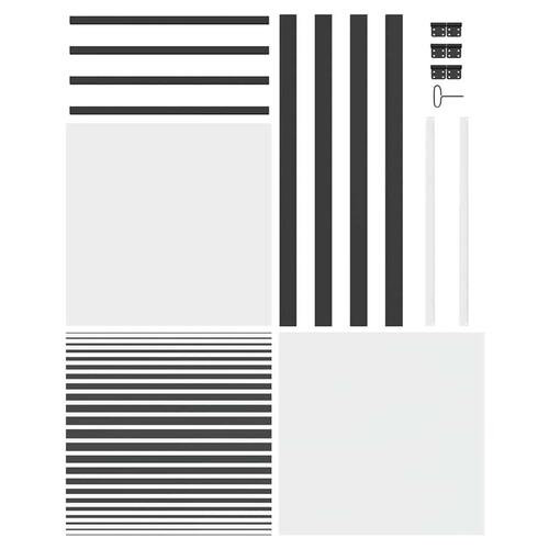 Indvendig Dør Sort 76 x 201.5 cm Hærdet glas, aluminium
