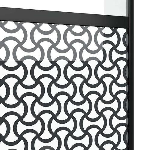 Skydedør Sort 90 x 205 cm Hærdet glas, aluminium