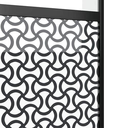 Skydedør Sort 102.5 x 205 cm Hærdet glas, aluminium