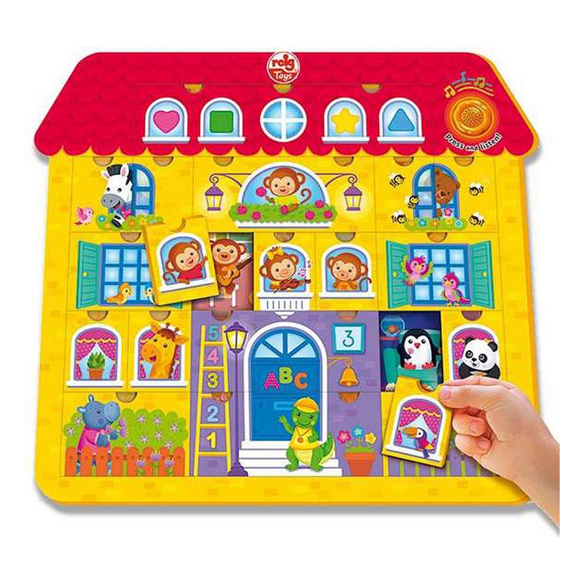 Babypuslespil Reig Constructor House musisk - 21 dele (17 × 37 × 41,5 cm)