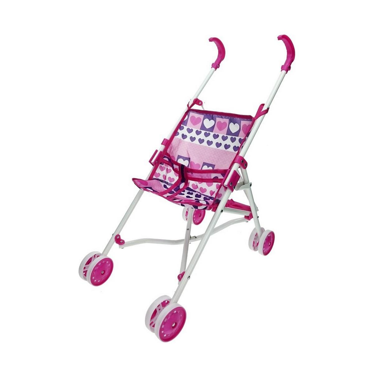Dukke klapvogn Reig - blå/pink, foldbar 25,5 × 41,5 × 55,5 cm