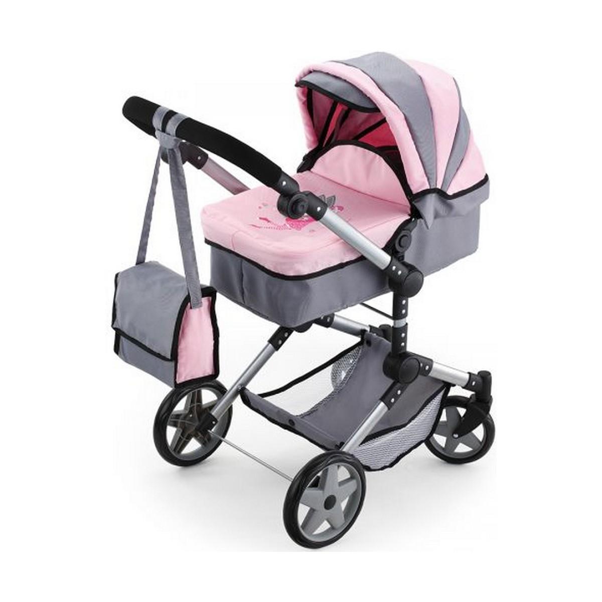 Dukkevogn Reig Pram Neo Pro - grå, 57 cm