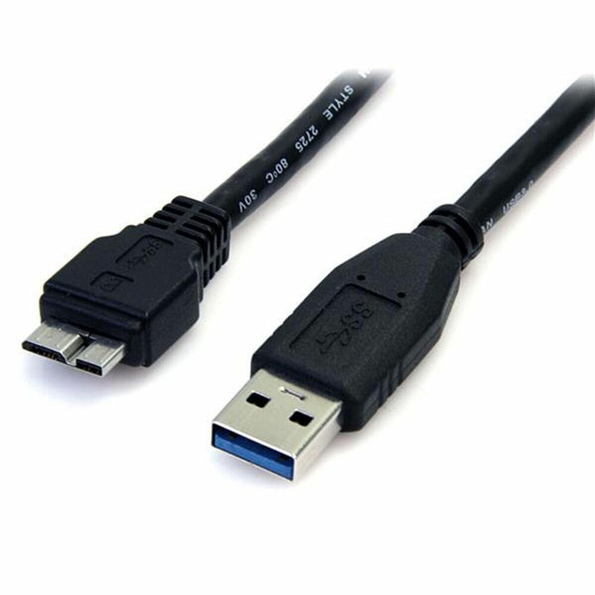 Startech USB 3.2-kabel USB-A til Micro-B, 50 cm, sort