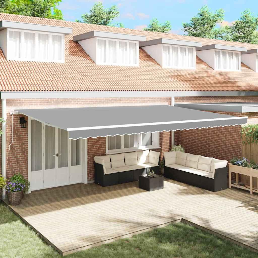 Markise Manuel Hvid 6 x 3 m Metal