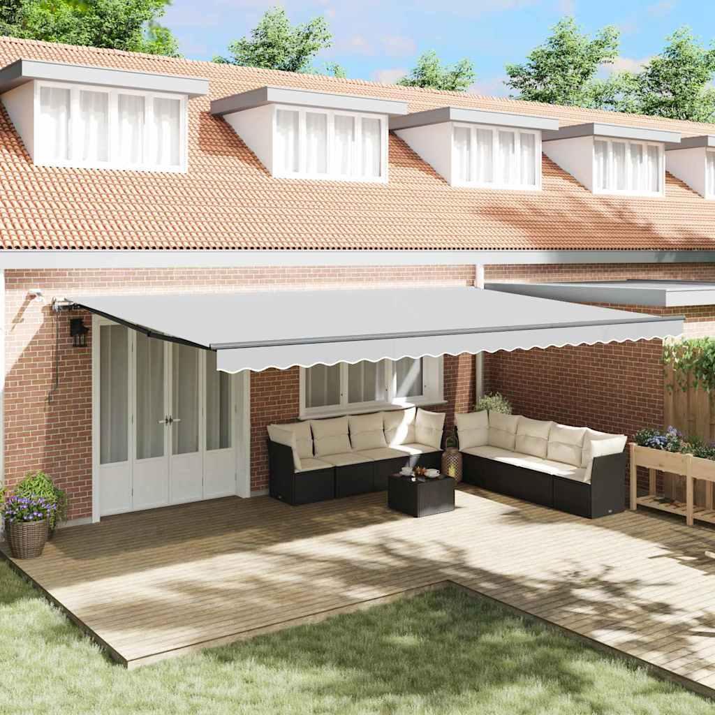 Markise med Manuel Antracit 6 × 3,5 m Metal