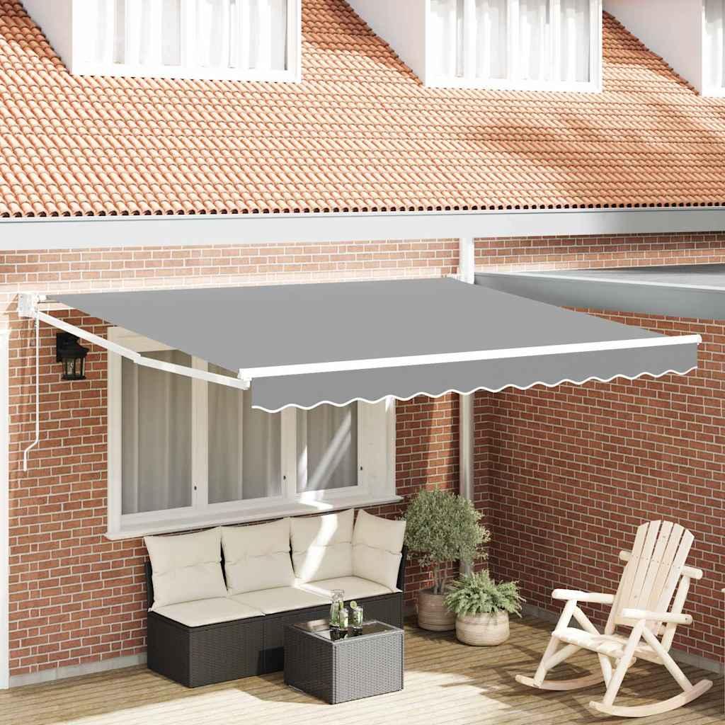 Markise Hvid 3 x 2,5 m Metal billede