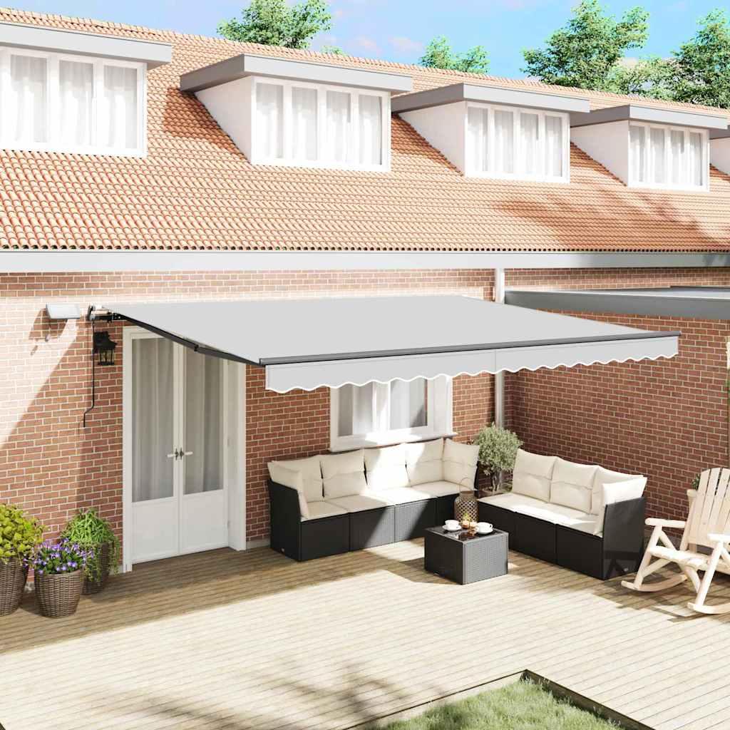 Markise med Manuel Antracit 4.5 x 2.5 m Metal