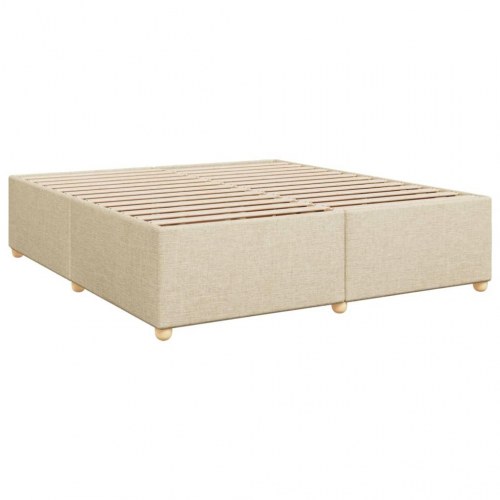 Sengeramme i stof 200 x 200 cm - cremefarvet