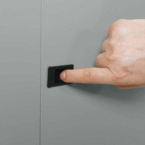 Netværksskab med opbevaring Grå 60 x 60 x 50 cm Stål