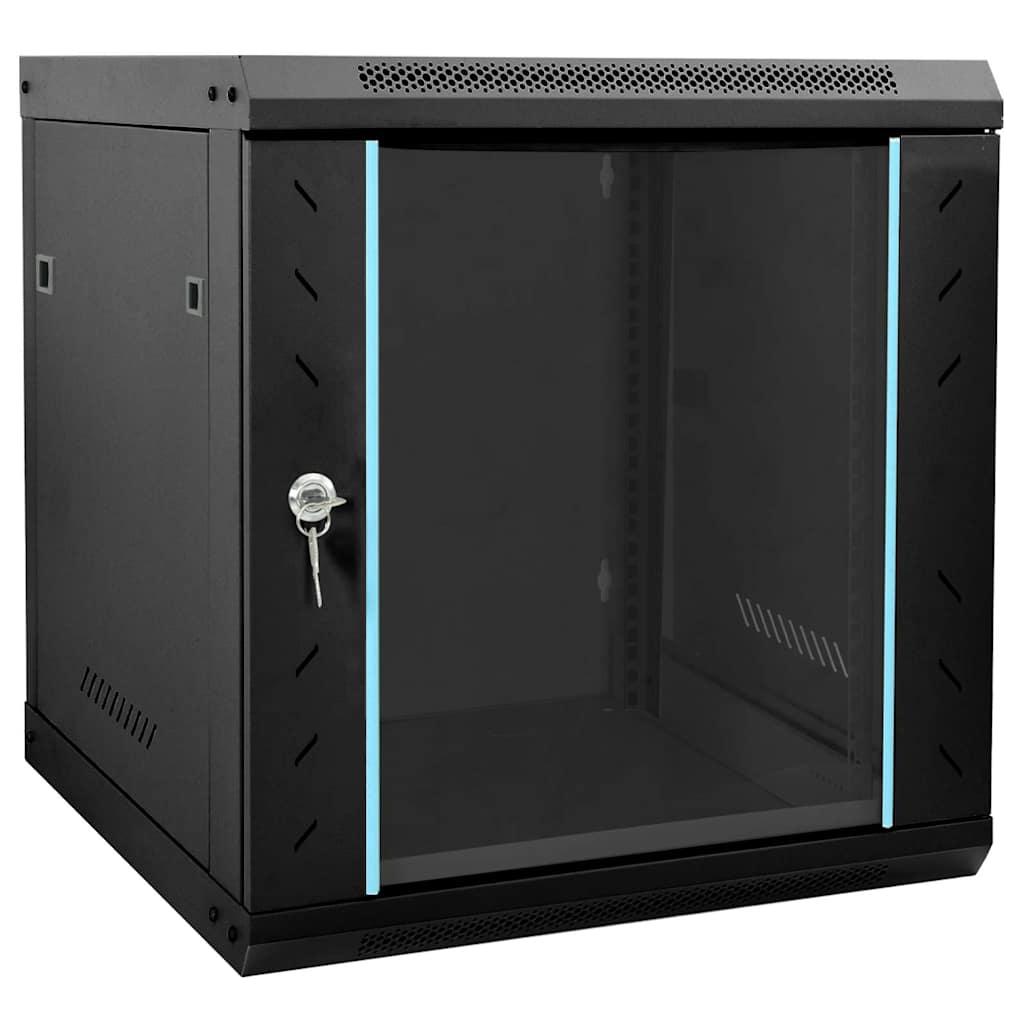Netværksskab med opbevaring Sort 53 x 60 x 60 cm Stål billede