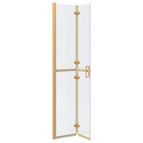 Gå-inden brusevæg Guldfarvet og gennemsigtig 70 x 190 cm
