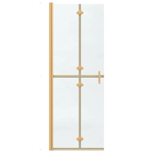 Gå-inden brusevæg Guldfarvet og gennemsigtig 70 x 190 cm