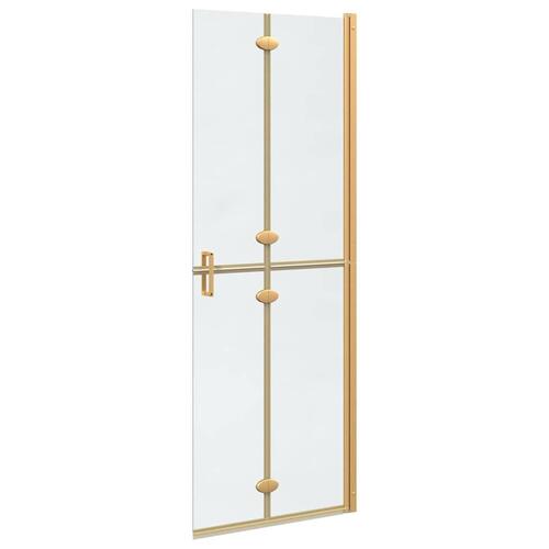 Gå-inden brusevæg Guldfarvet og gennemsigtig 70 x 190 cm