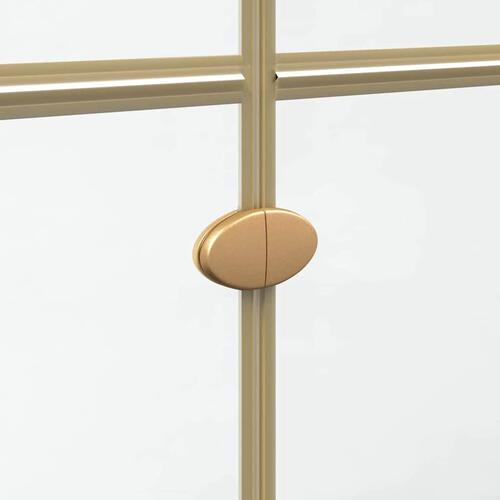 Gå-inden brusevæg Guldfarvet og gennemsigtig 70 x 190 cm